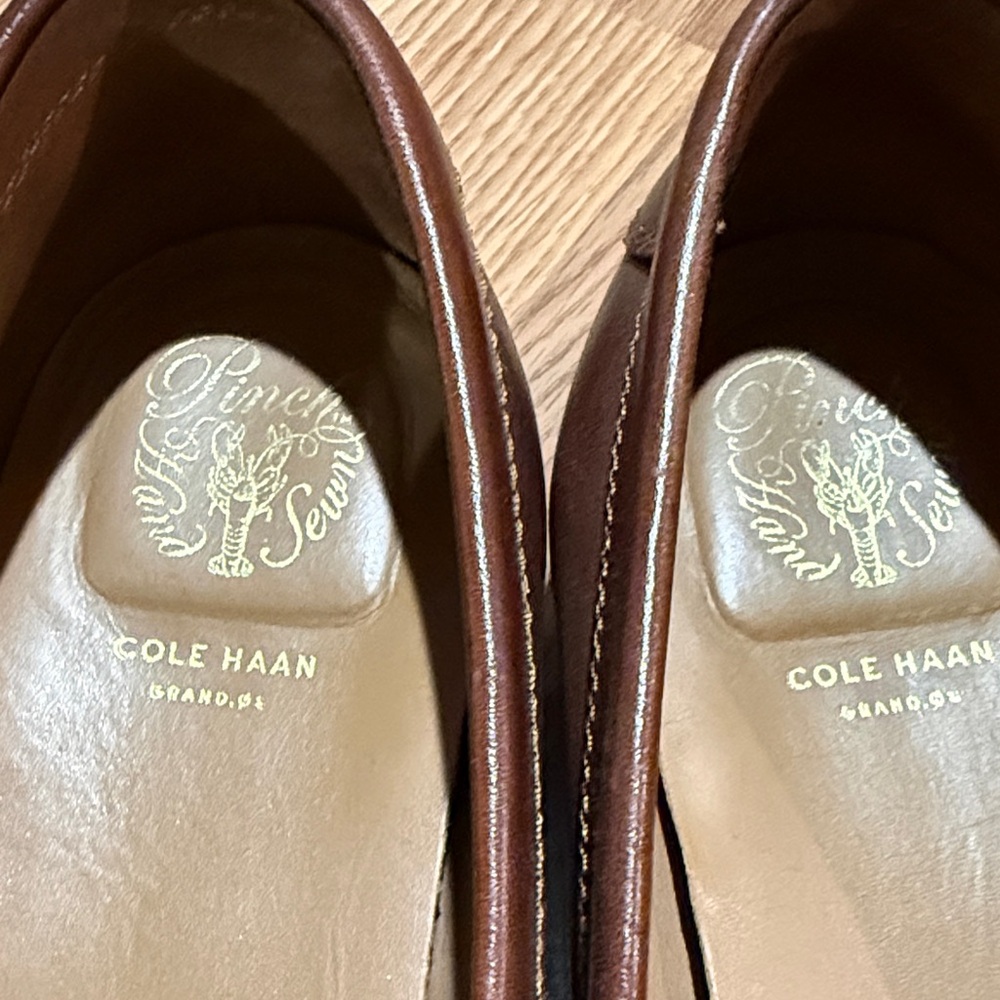 Cole Haan Classic Brown Leather Loafers - Picture 2 of 5